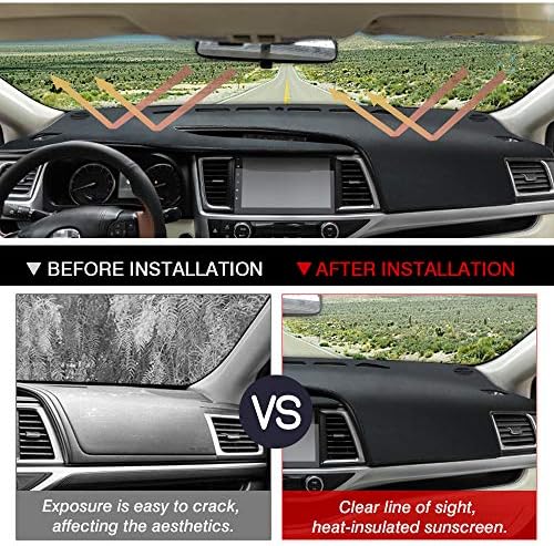 CARTIST Dashboard Cover Mat for 2014-2017 2018 2019 Toyota Highlander - Image 4