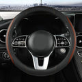 Szttswamp Car Steering Wheel Cover, Microfiber Leather Brown 14.5-15 Inch by Szttswamp
