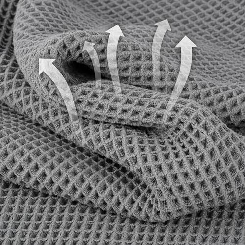 MICROFI New Microfiber Waffle Bath Towels, 2 Pieces, Fast Drying, Lint Free 430 - Image 2