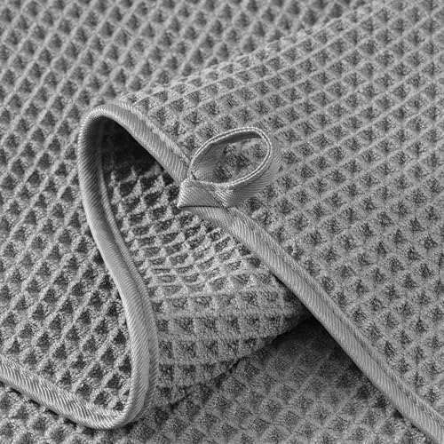 Microfiber Waffle Hand Towels, 4 Pieces, Fast Drying, Lint Free 430 GSM - Image 3