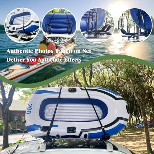 Set of 4 Kayak Roof Rack J-Bar Carrier, Universal Car Top Mount Holder - Image 2