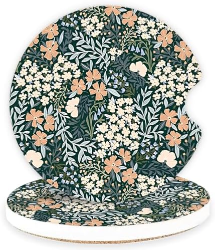 Ceramic Car Coasters – Absorbent Car Cup Holder Coaster Set by lethooly