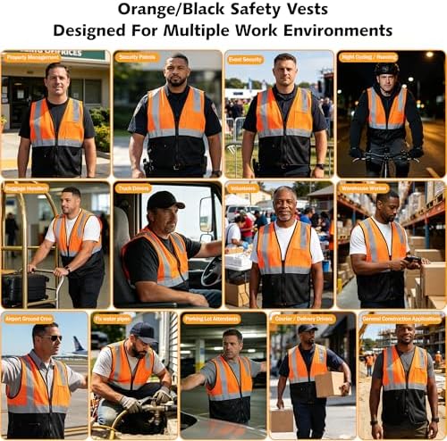 AYKRM 2 Pocket Mesh High Visibility Reflective Safety Vest - Image 6