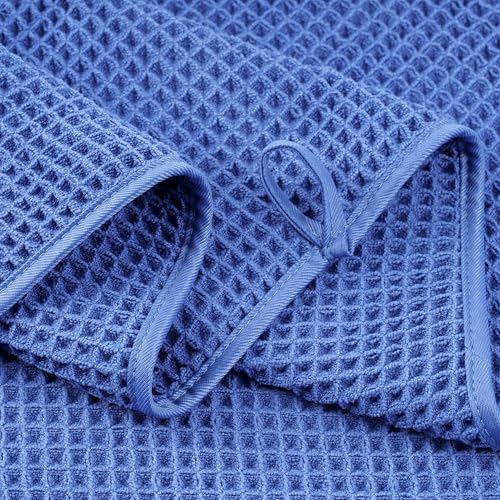 POLYTE 430 GSM Poly Blend Microfiber Waffle Bath Sheet XL Set, 35x70 in - Image 3