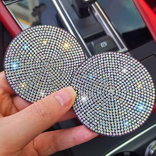 NBTEPEM 4pcs Bling Car Cup Holder Coaster, 2.75 inch Anti-Slip Shockproof - Image 4