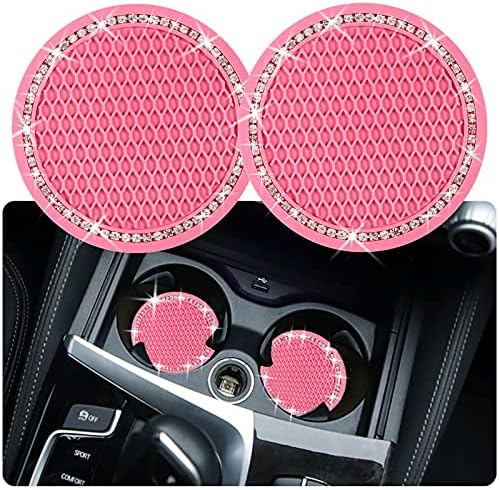 2PCS Bling Car Cup Coaster, 2.75 Inch Auto Cup Holder Insert Coasters Silicone by Tyhaui