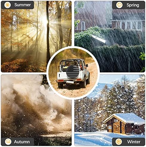 Spare Tire Cover for RV Trailer, Waterproof Leather Wheel Cover - Image 5