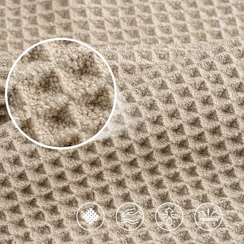 POLYTE 430 GSM Poly Blend Microfiber Waffle Wash Cloth Face Towel, 13x13 in - Image 4