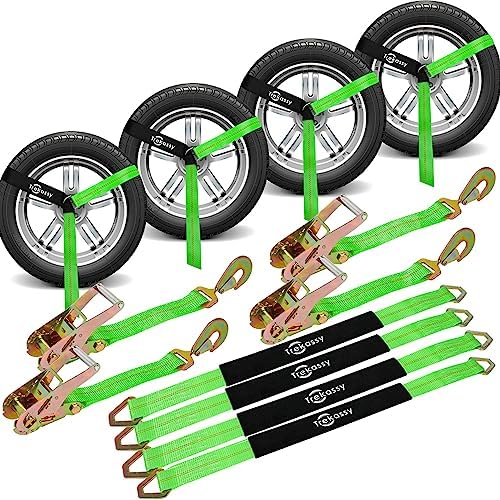 Trekassy 2in x 12ft Car Tie Down Straps by Trekassy