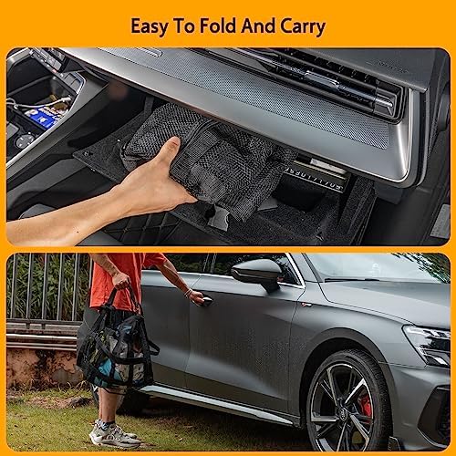 Car Ceiling Cargo Net with 3 Pockets, 35.4"x23.6" Car Overhead Storage Mesh - Image 6