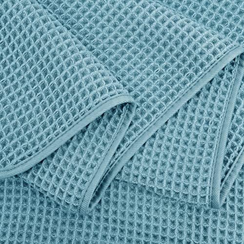POLYTE 430 GSM Poly Blend Microfiber Waffle Bath Sheet XL Set, 35x70 in - Image 6