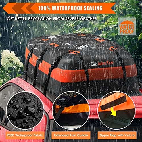 Car Roof Bag Rooftop Cargo Carrier Bag Waterproof 20 Cubic Feet roof Cargo - Image 7