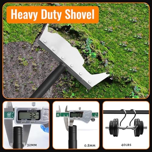 Garden Flat Shovel Scraper, Heavy Duty Outdoor Floor Scraper - Image 3