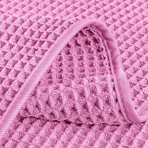 POLYTE 430 GSM Poly Blend Microfiber Waffle Wash Cloth Face Towel, 13x13 in - Image 3