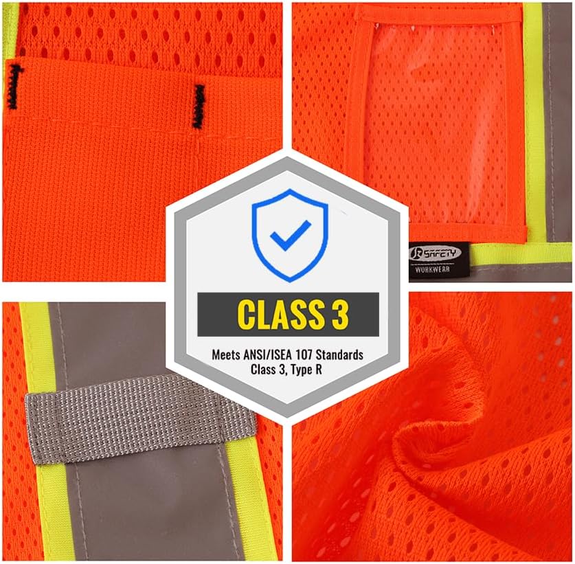 JKSafety Safety Vest for men women Hi Vis Vest - Image 4