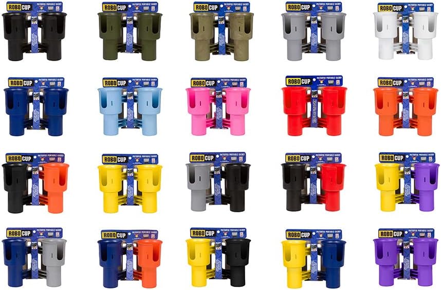 ROBOCUP, Patented Clamp On Boat Cup Holder |Multifunction Dual Drink Caddy - Image 6