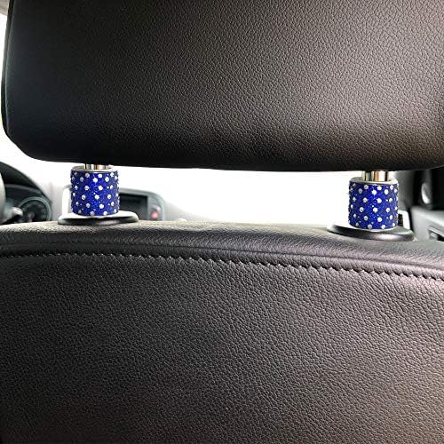2PCS Car Headrest Collars Decor Rings Bling Bling Interior Decoration Head Rest - Image 3