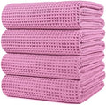 POLYTE 430 GSM Poly Blend Microfiber Quick Dry Waffle Bath Towel, 30x60 in by Polyte
