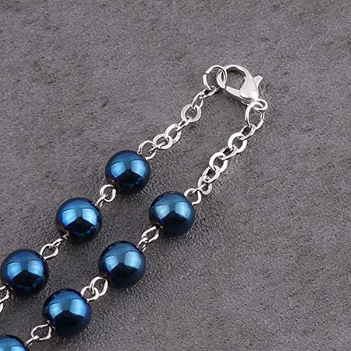 Hematite Beads Auto One Decade Car Rosary Clasp Terra Jerusalem Medal - Image 3