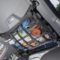 Car Ceiling Cargo Net with 3 Pockets, 31.5"x21.6" Car Overhead Storage Mesh by bespeur