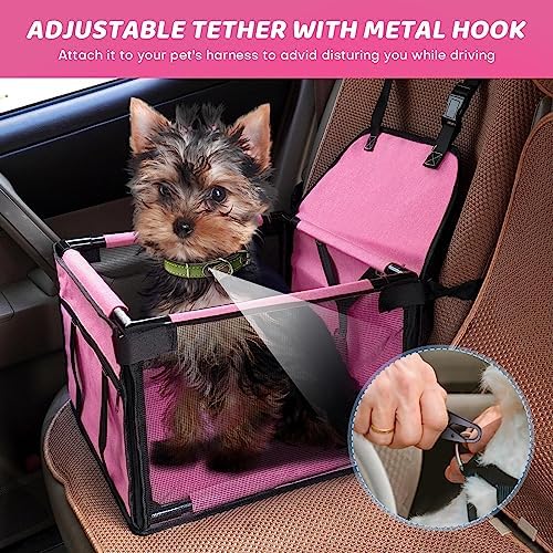 GENORTH Dog Car Seats for Small and Medium Dogs, Portable Puppy/Pet Car Booster - Image 3