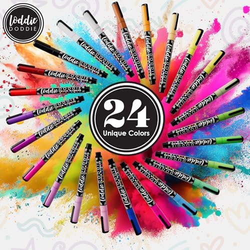 Loddie Doddie Chalk Markers, Fine Tip Chalk Markers, 24 Pack - Image 6