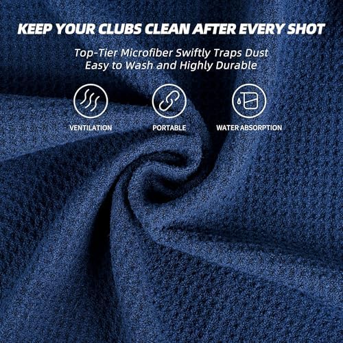 Mile High Life Microfiber Golf Towel 3 Pack Waffle - Image 2