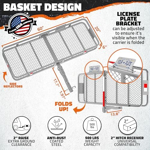 Mockins 500 Lbs. Capacity Folding Luggage Rack - Image 2