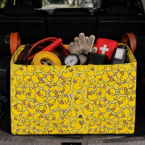 Duck Car Trunk Organizer 20L Collapsible Auto Storage Basket by YGQZYYQ
