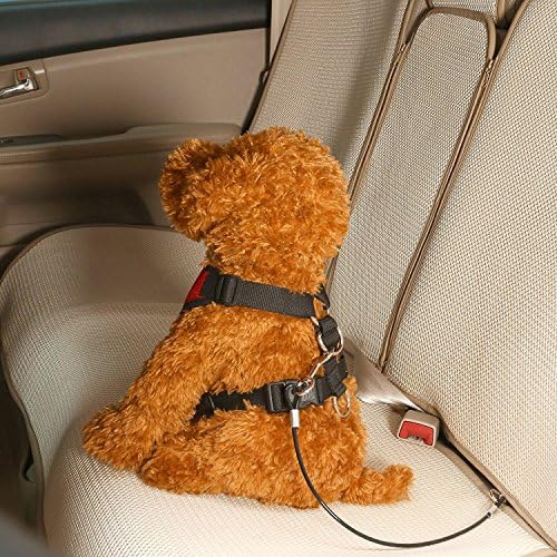 Pet Dog Car Seat Belt Restraint, Chew Proof Dog Vehicle Safety Tether Cable - Image 3