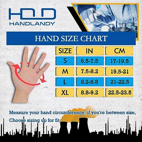 HANDLANDY Work Gloves for Men & Women, Utility Mechanic Working Gloves Touch - Image 6