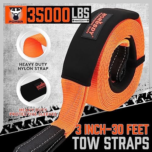HORUSDY Nylon Heavy Duty Tow Strap Recovery Strap - Image 2