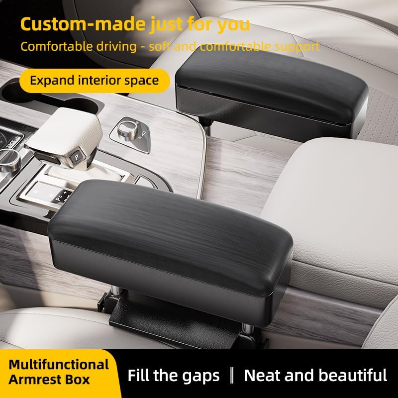 Car Console Armrest Box Arm Rest Height Adjustable Comfort Elbow Pad Universal - Image 2