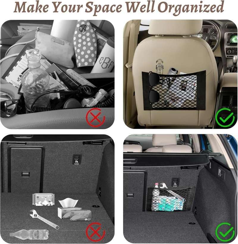 2 Pcs Back Seat Car Organizer Net - Image 7