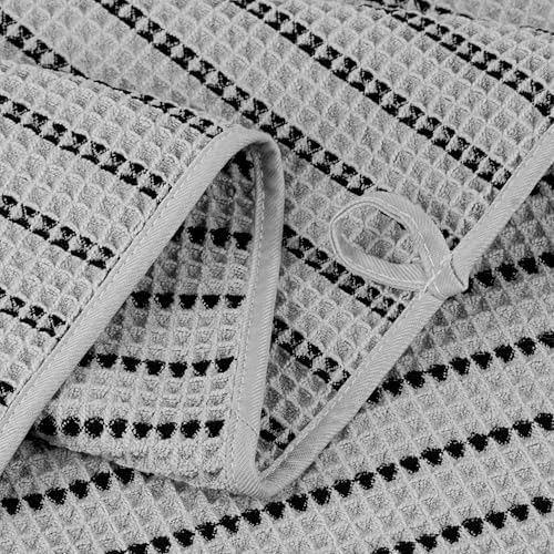 POLYTE 430 GSM Poly Blend Microfiber Quick Dry Waffle Bath Towel, 30x60 in - Image 4
