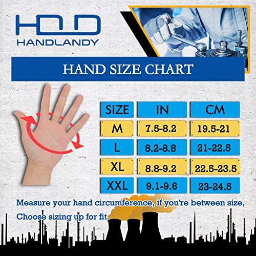 HANDLANDY Work Gloves for Men & Women, Utility Mechanic Working Gloves Touch - Image 6