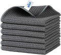 MR.SIGA Waffle Pattern Microfiber Cleaning Cloths, 6 Pack by MRSIGA