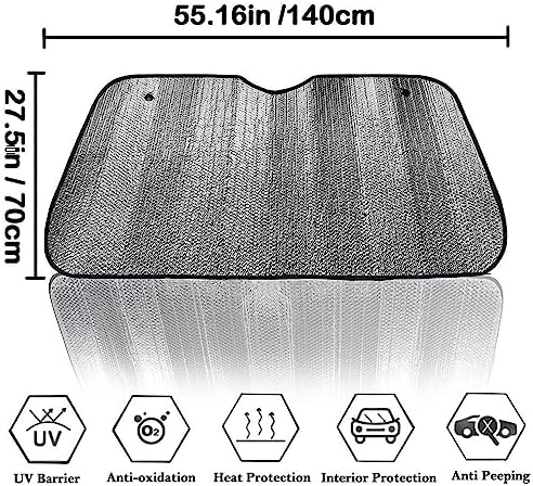 Big Hippo Car Windshield Sun Shade-Jumbo/Standard Car Window Shades Keeps - Image 3