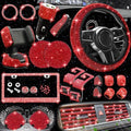 NBTEPEM 27 PCs Red Bling Car Accessories Set by NBTEPEM