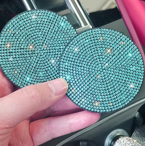 NBTEPEM 2pcs Bling Car Cup Holder Coaster, 2.75 inch Anti-Slip Shockproof - Image 4