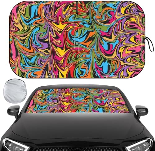 Windshield Sun Shade, Reflective Car Sunshade Blocks Heat, 57 x 31.5 in by Clothclose
