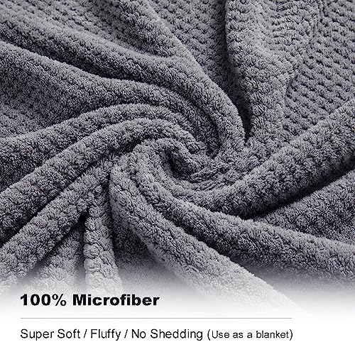 8-Piece Gray Bath Towel Set, 2 Extra Large Bath Towel Sheets, 2 Hand Towels and - Image 3