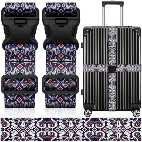 Luggage Straps Suitcase Belts Wide Adjustable Packing Straps, Bright Color by Leehoom