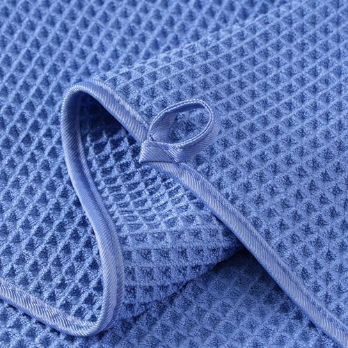 Microfiber Waffle Hand Towels, 4 Pieces, Fast Drying, Lint Free 430 GSM - Image 3