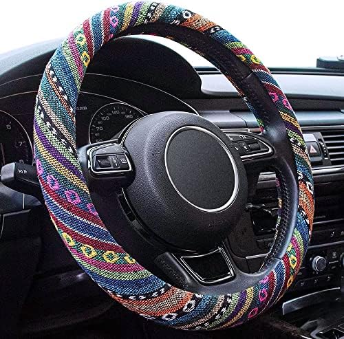 Boho Steering Wheel Cover Elastic Microfiber by Limsas